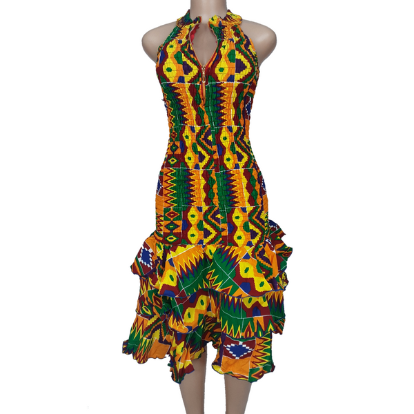Diana Silloute Dress (Kente)