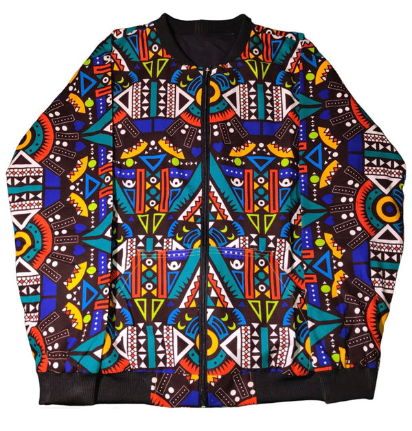 MEN'S AFRICAN PRINT BOMBER
