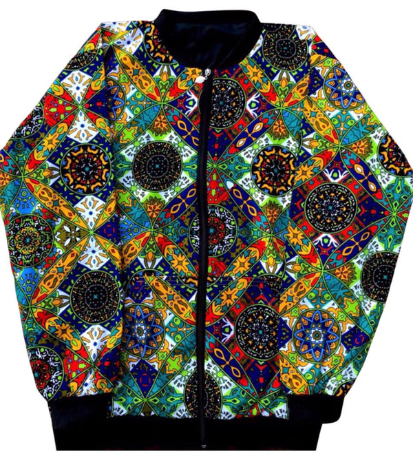 MEN'S AFRICAN PRINT BOMBER