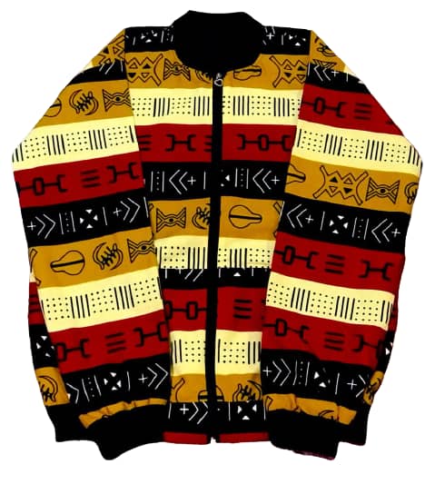 MEN'S AFRICAN PRINT BOMBER
